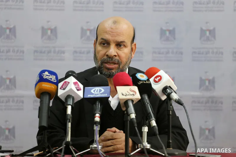 Kamel Abu Madi, a head of Palestinian land authority speaks during a press conference in Gaza city, on January 24, 2017. Photo by Mohammed Asad
