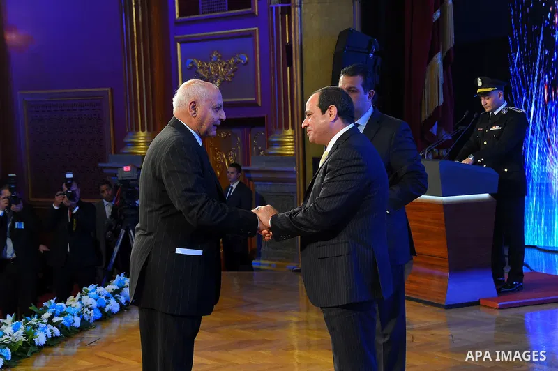Egyptian President Abdel Fattah al-Sisi participates in a celebration marking Police Day, in Cairo, Egypt, on January 24, 2017. Photo by Egyptian President Office