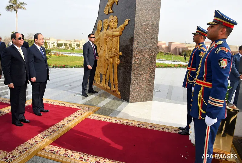 Egyptian President Abdel Fattah al-Sisi participates in a celebration marking Police Day, in Cairo, Egypt, on January 24, 2017. Photo by Egyptian President Office
