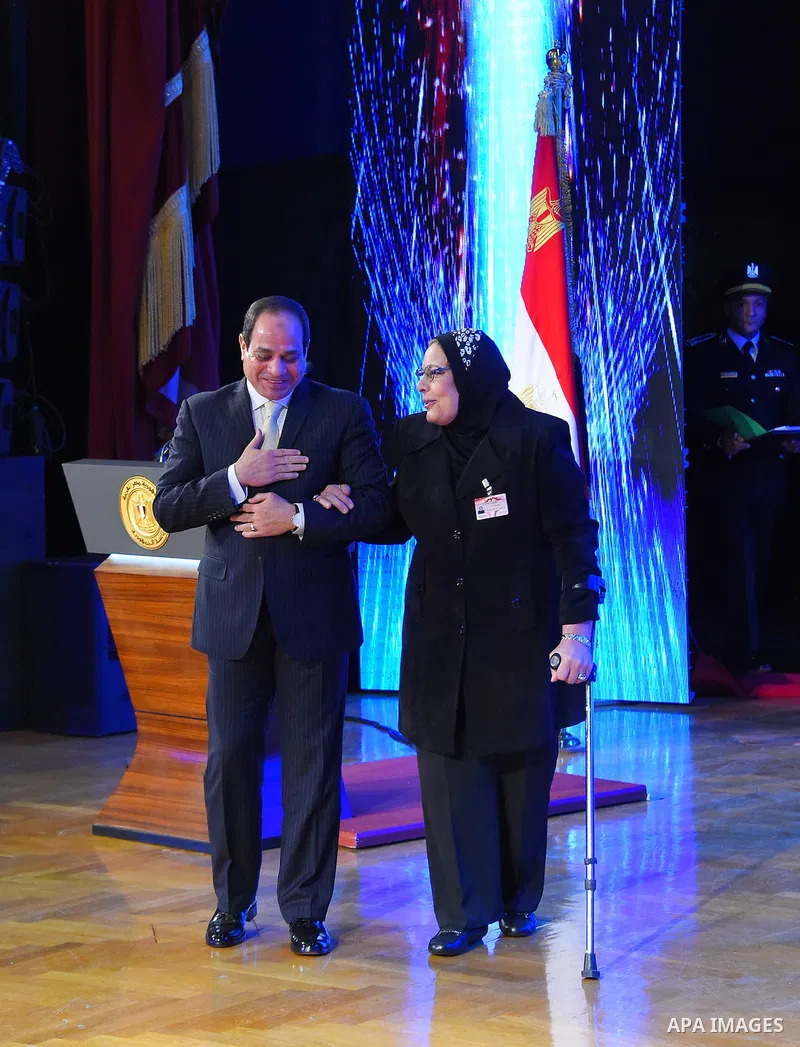 Egyptian President Abdel Fattah al-Sisi participates in a celebration marking Police Day, in Cairo, Egypt, on January 24, 2017. Photo by Egyptian President Office