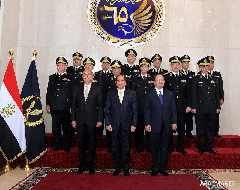 Egyptian President Abdel Fattah al-Sisi participates in a celebration marking Police Day, in Cairo, Egypt, on January 24, 2017. Photo by Egyptian President Office