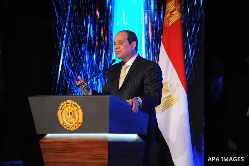 Egyptian President Abdel Fattah al-Sisi participates in a celebration marking Police Day, in Cairo, Egypt, on January 24, 2017. Photo by Egyptian President Office