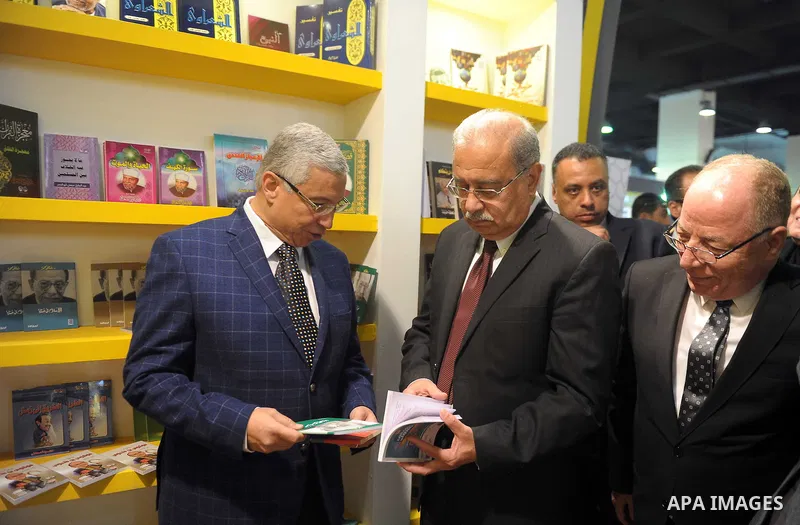 Egyptian Prime Minister Sherif Ismail attends the inauguration ceremony of Book Fair, in Cairo, Egypt, on January 26, 2017. Photo by Stranger