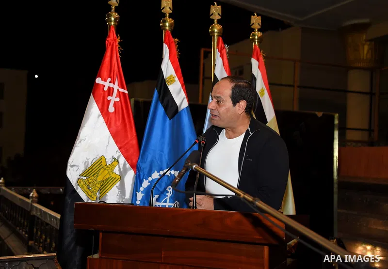 Egyptian President Abdel Fattah al-Sisi visits the Egyptian military academy students, in Cairo, Egypt, on Feb. 03, 2017. Photo by Egyptian President Office