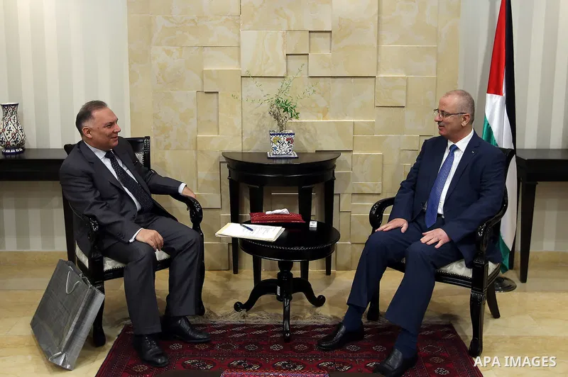 Palestinian Prime Minister, Rami Hamdallah, meets with The new Turkish Consul at the Palestine Kurgan Turkoglu, in the West Bank city of Ramallah, on February 5, 2017. Photo by Prime Minister Office