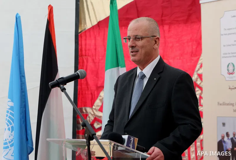 Palestinian Prime Minister Rami Hamdallah speaks during the ceremony of FAIR Programme, in the West Bank city of Jericho on February 8, 2017. Photo by Prime Minister Office