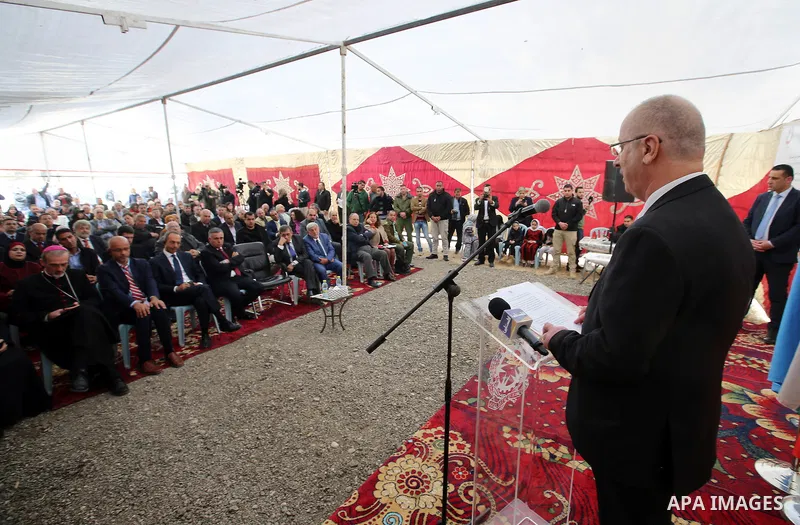 Palestinian Prime Minister Rami Hamdallah speaks during the ceremony of FAIR Programme, in the West Bank city of Jericho on February 8, 2017. Photo by Prime Minister Office