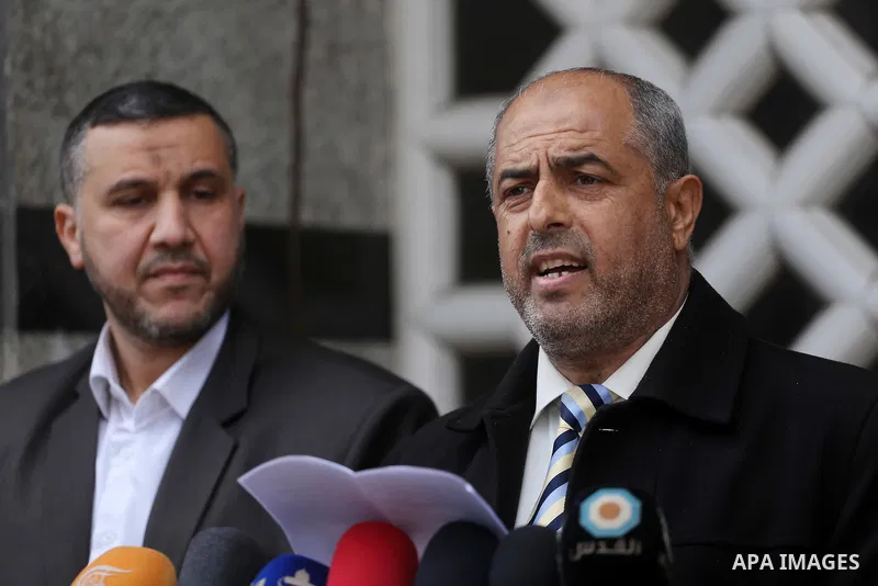 Former head of the union staff in Gaza, Mohammed Siam speaks during a press conference in Gaza city, on February 12, 2017. Photo by Mohammed Asad