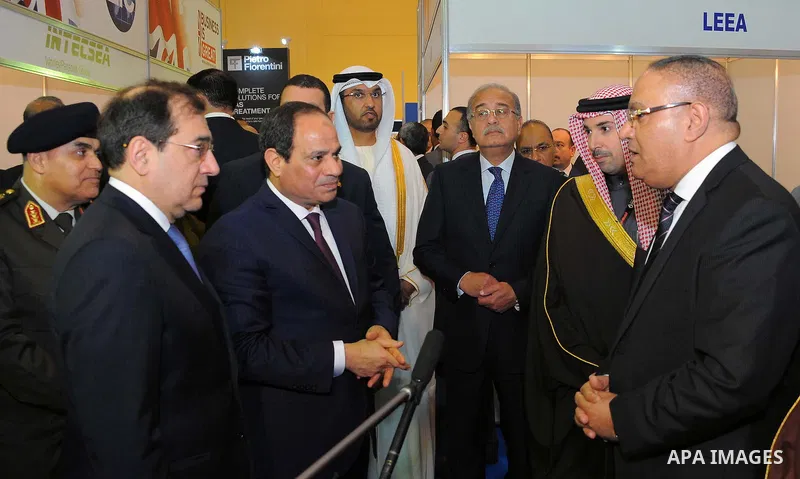 Egyptian President Abdel Fattah al-Sisi attends the Conference and Exhibition Egypt International Petroleum, in Cairo on February 13, 2017. Photo by Egyptian President Office