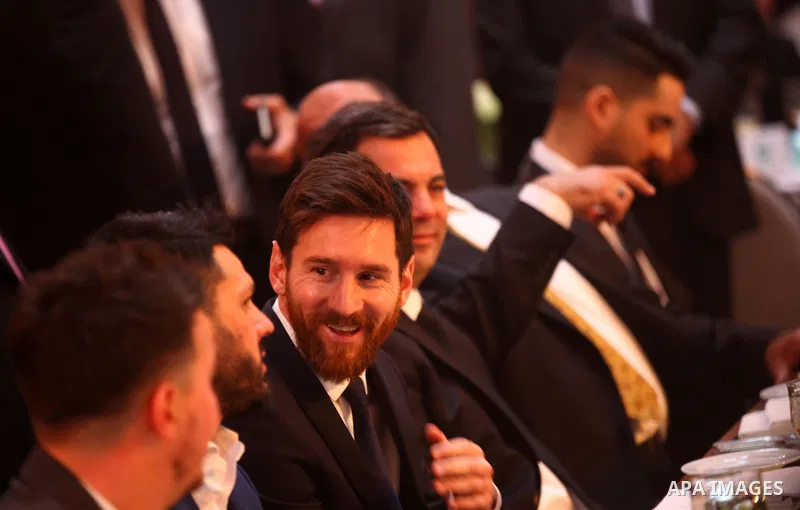 Barcelona's Argentinian striker Lionel Messi attends a press conference in Cairo's northern Giza district on February 21, 2017. Messi arrived in Egypt for a one-day visit to promote the country's Tour n'Cure medical tour...