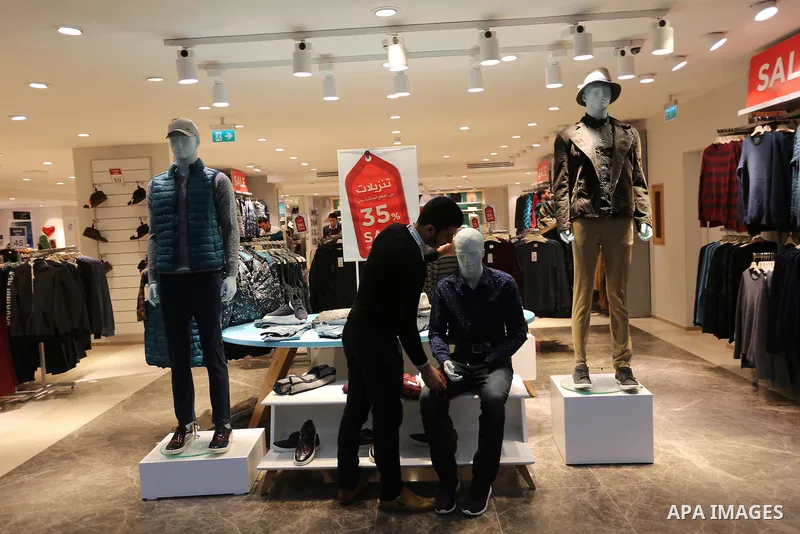 Palestinians shop in a new indoor shopping mall in the Gaza Strip, on February 23, 2017. In a welcome sign of normalcy, the first-of-its-kind indoor shopping mall -- complete with an international retail chain, three-sto...