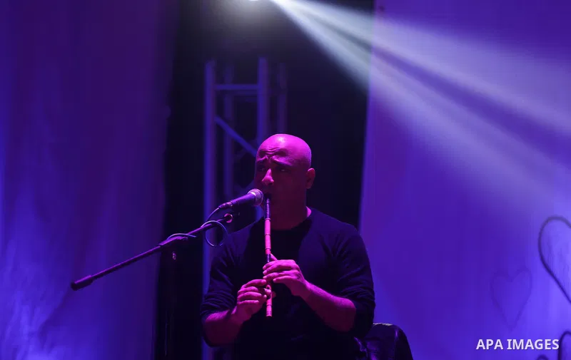 Gaza-based Palestinian band "Dawaween" perform in Gaza City on March 1, 2017. The organisers said the proceeds of the concert will go to support cancer patients. Photo by Yasser Qudih