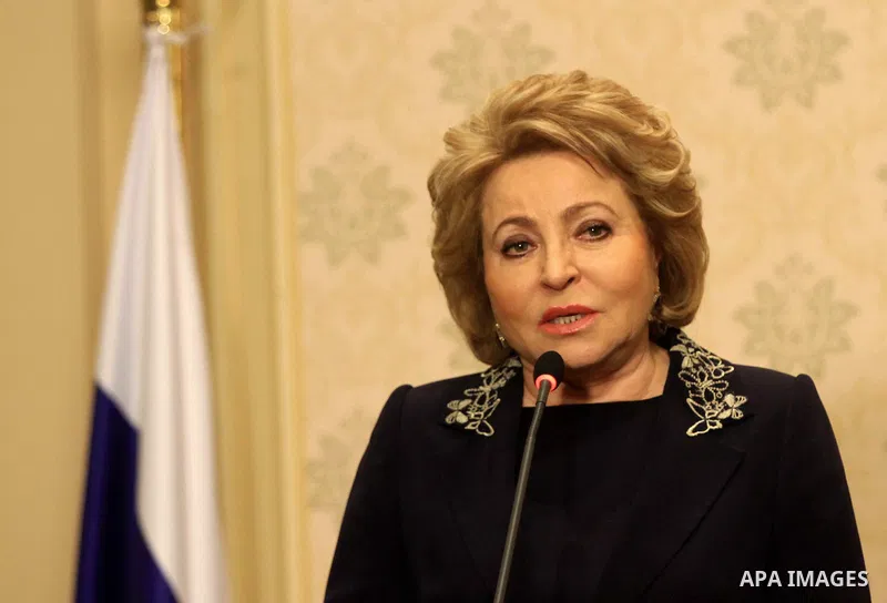 Speaker of the Egyptian parliament Ali Abdelaal and Russian Federation Council Speaker Valentina Matvienko, attend a joint press conference in Cairo, Egypt, on March 04, 2017. Photo by Stranger
