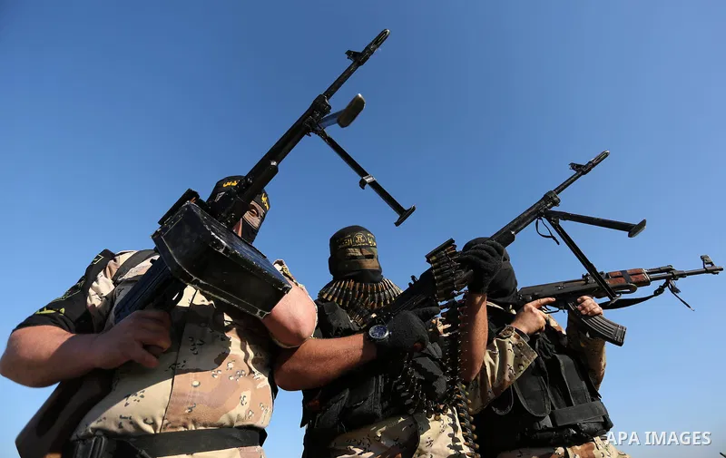 Palestinian militants from the Al-Quds Brigades, the armed wing of the Islamic Jihad movement, take part in a military parade, in Khan younis in the southern Gaza strip, on March 4, 2017. Photo by Ashraf Amra