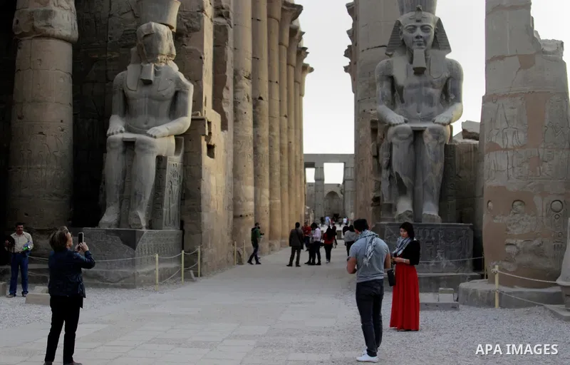 The Luxor Temple, large ancient Egyptian temple complex located on the port city of Luxor, south of Cairo Egypt, on March 20, 2017. The city of Luxor, ancient Egyptian city of Thebes. Recognized as the greatest open-air...