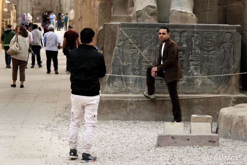 The Luxor Temple, large ancient Egyptian temple complex located on the port city of Luxor, south of Cairo Egypt, on March 20, 2017. The city of Luxor, ancient Egyptian city of Thebes. Recognized as the greatest open-air...