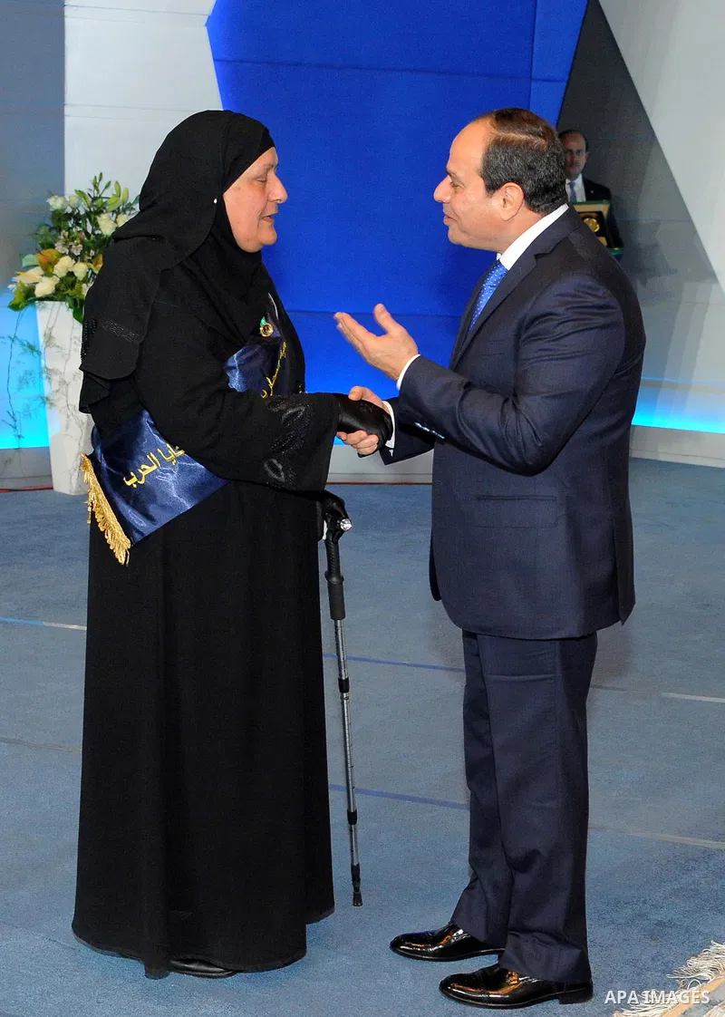 Egyptian President Abdel Fattah al-Sisi attends the educational seminar of the armed forces on the occasion of Martyr's Day, in Cairo, Egypt, on March 23, 2017. Photo by Egyptian President Office