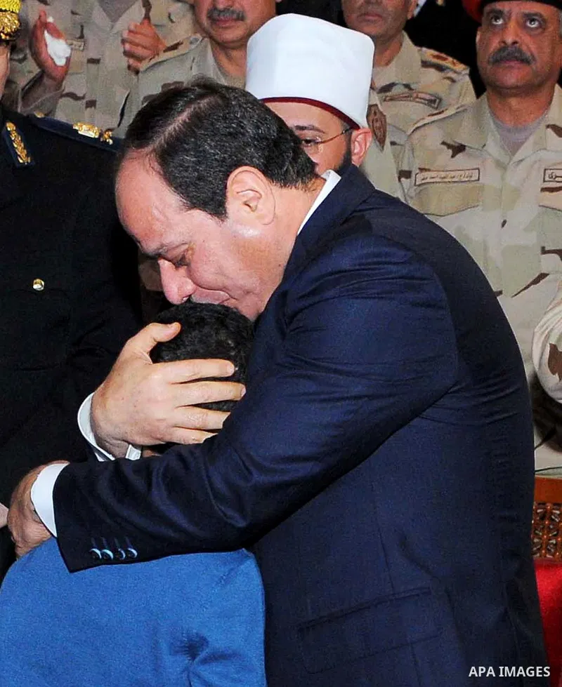 Egyptian President Abdel Fattah al-Sisi attends the educational seminar of the armed forces on the occasion of Martyr's Day, in Cairo, Egypt, on March 23, 2017. Photo by Egyptian President Office