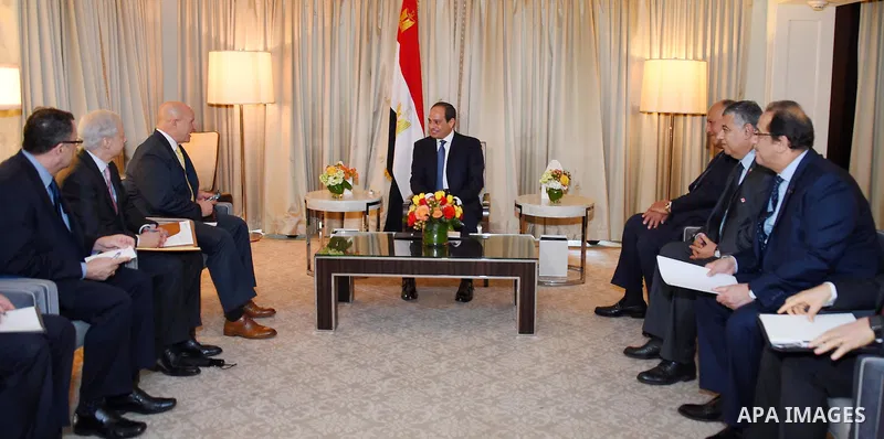 Egyptian President Abdel Fattah Al-Sisi meets with Herbert Raymond McMaster the American National Security Advisor in Washington, United States on April 4, 2017. Photo by Egyptian President Office