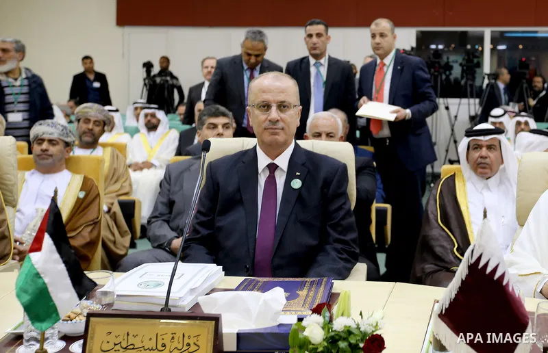 Palestinian Prime Minister Rami Hamdallah attends the 34th meeting of Arab Interior Ministers Council in Tunis, Tunisia on April 5, 2017. Photo by Prime Minister Office