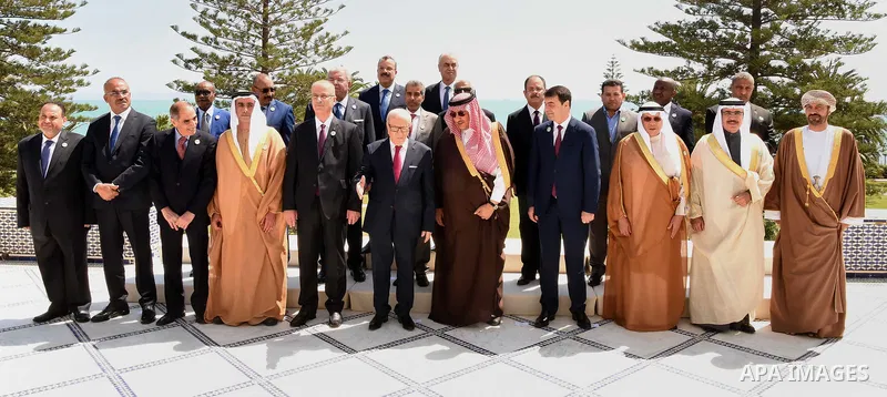 Palestinian Prime Minister Rami Hamdallah attends the 34th meeting of Arab Interior Ministers Council in Tunis, Tunisia on April 5, 2017. Photo by Prime Minister Office