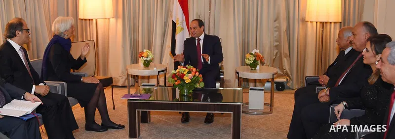 Egypt's President Abdel Fattah al-Sisi attends a meeting, in Washington, United States on April 5, 2017. Photo by Egyptian President Office