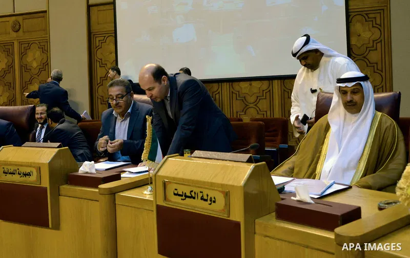 Arab youth Ministers attend the meeting of the Council of Ministers of Youth and Sports, in Cairo, Egypt, on April 10, 2017. Photo by Stringer