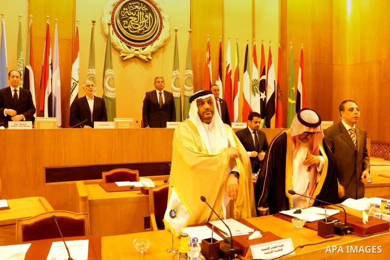 Arab youth Ministers attend the meeting of the Council of Ministers of Youth and Sports, in Cairo, Egypt, on April 10, 2017. Photo by Stringer