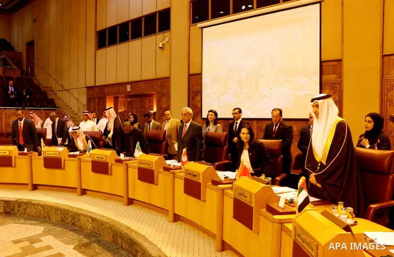Arab youth Ministers attend the meeting of the Council of Ministers of Youth and Sports, in Cairo, Egypt, on April 10, 2017. Photo by Stringer