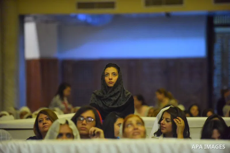 Egyptian Coptic Christians take part in an Easter Eve mass hosted by Pope Tawadros II at the St. Mark church in Cairo April 15, 2017. Photo by Amr Sayed