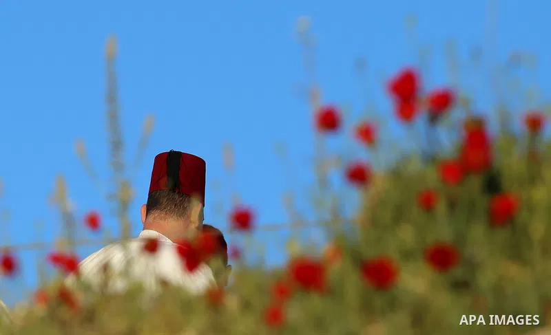 Members of the Samaritan sect take part in a traditional pilgrimage marking the holiday of Passover atop Mount Gerizim near the West Bank city of Nablus, on April 17, 2017. The Samaritans practice a religion that is base...