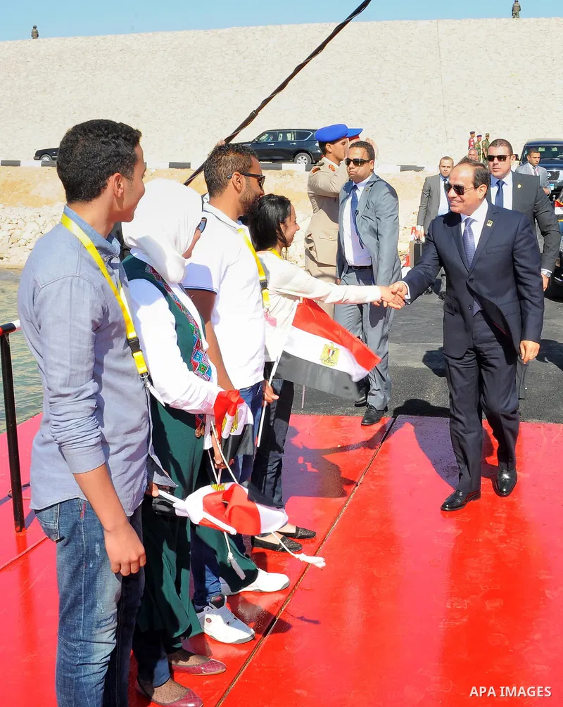 Egyptian President Abdel Fattah el-Sisi, attends Third Youth Conference, in Ismailia, Egypt, on April 25, 2017. Photo by Egyptian President Office