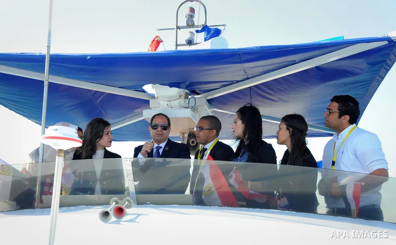Egyptian President Abdel Fattah el-Sisi, attends Third Youth Conference, in Ismailia, Egypt, on April 25, 2017. Photo by Egyptian President Office