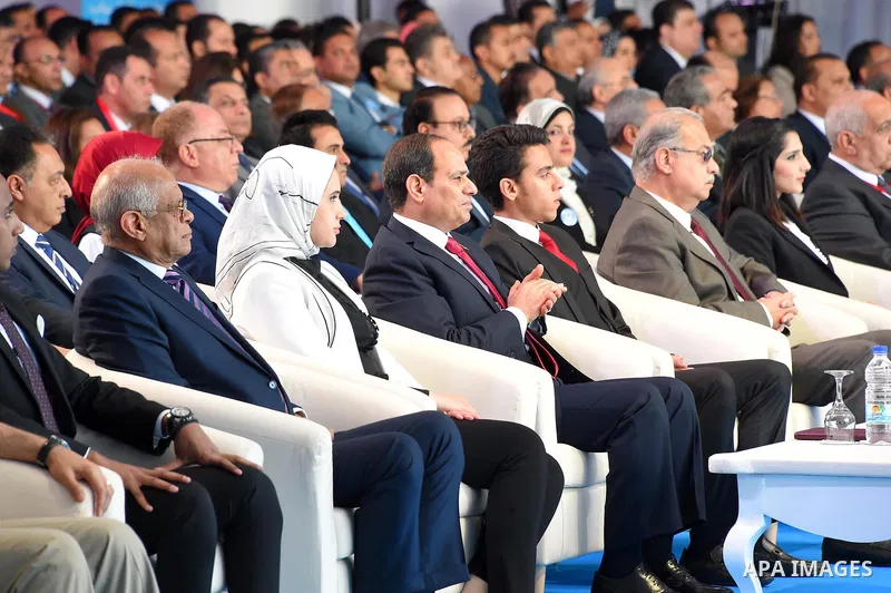 Egyptian President Abdel Fattah el-Sisi, attends Third Youth Conference, in Ismailia, Egypt, on April 25, 2017. Photo by Egyptian President Office