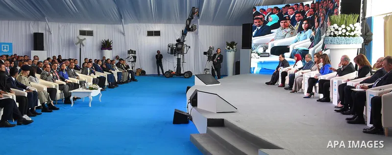 Egyptian President Abdel Fattah al-Sisi speaks during the Third Youth Conference, in Ismailia, Egypt, on April 26, 2017. Photo by Egyptian President Office