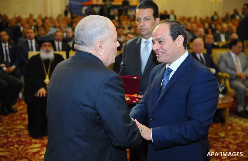 Egyptian President Abdel Fattah al-Sisi attends the of ceremony to mark International Workers' Day or "Labour Day" in Cairo, Egypt, on April 30, 2017. Photo by Egyptian President Office