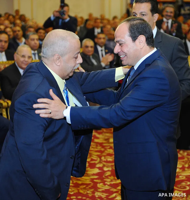 Egyptian President Abdel Fattah al-Sisi attends the of ceremony to mark International Workers' Day or "Labour Day" in Cairo, Egypt, on April 30, 2017. Photo by Egyptian President Office
