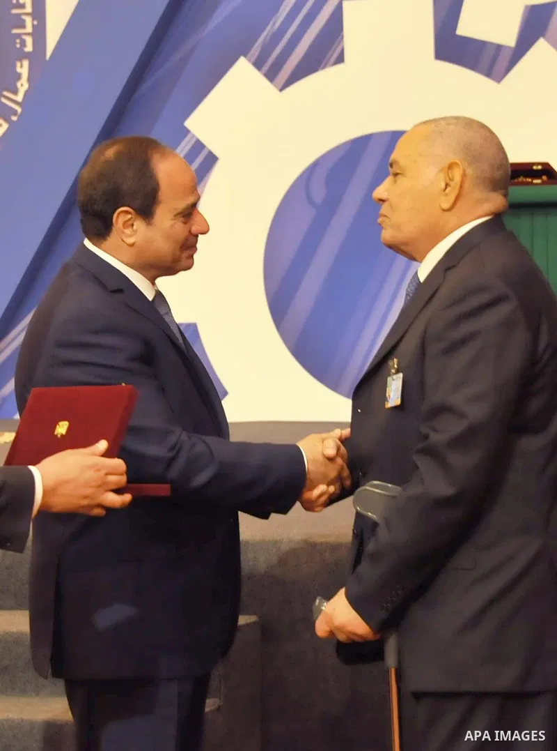 Egyptian President Abdel Fattah al-Sisi attends the of ceremony to mark International Workers' Day or "Labour Day" in Cairo, Egypt, on April 30, 2017. Photo by Egyptian President Office