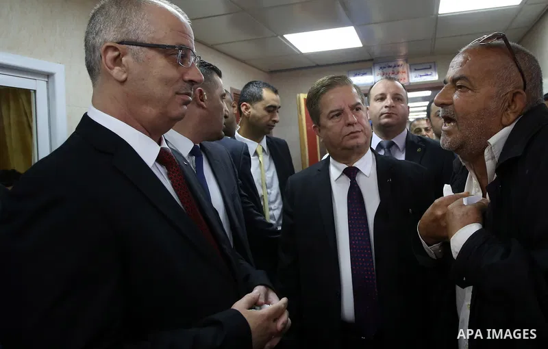 Palestinian Prime Minister Rami Hamdallah visits Rafidia Hospital, in the West bank city of Nablus on May 3, 2017. Photo by Prime Minister Office