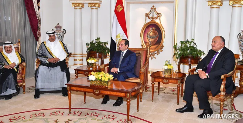 First Deputy Prime Minister and Minister of Foreign Affairs of Kuwait in Kuwait City on May 07, 2017. Photo by Egyptian President Office
