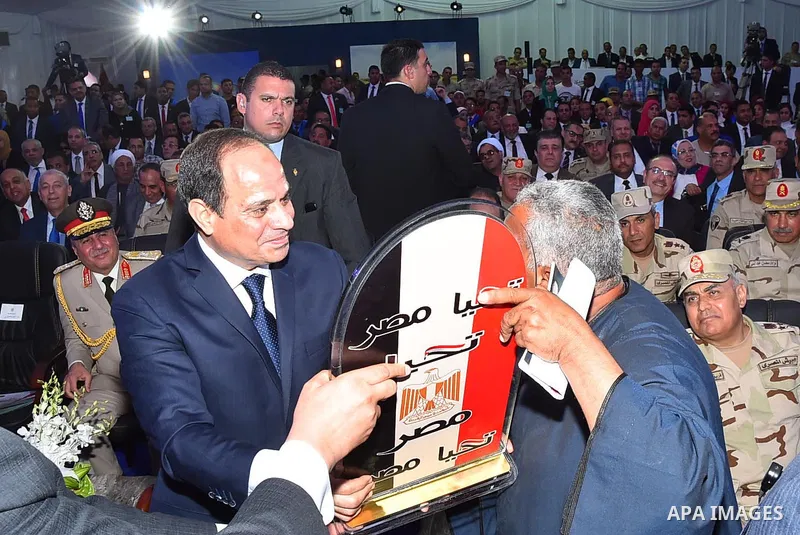 Egyptian President Abdel Fattah al-Sisi visits the Qena Province, some 650 km south of Cairo, Egypt, on May 14, 2017. Photo by Egyptian President Office