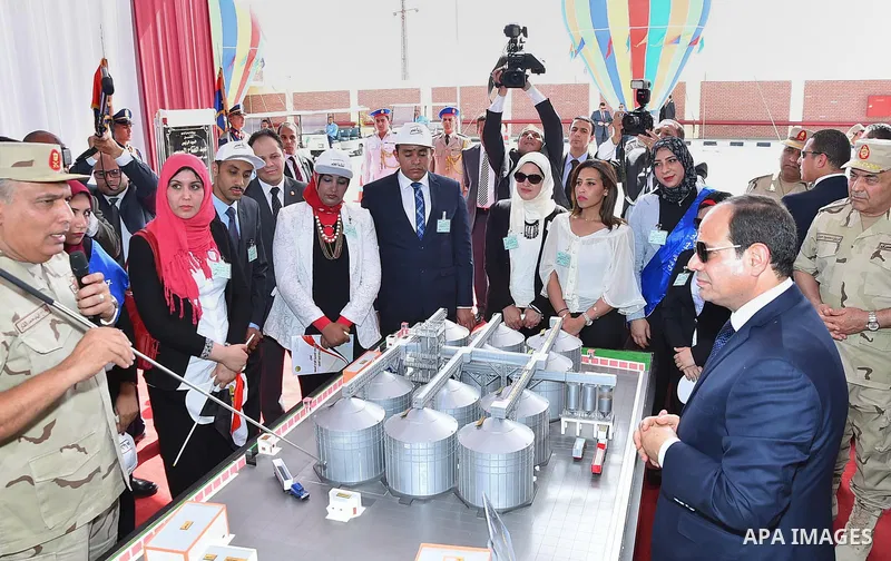 Egyptian President Abdel Fattah al-Sisi visits the Qena Province, some 650 km south of Cairo, Egypt, on May 14, 2017. Photo by Egyptian President Office