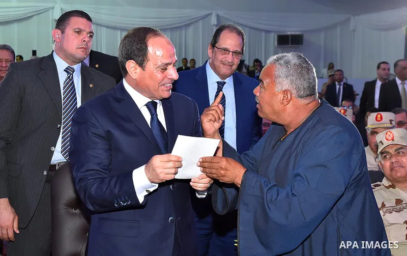 Egyptian President Abdel Fattah al-Sisi visits the Qena Province, some 650 km south of Cairo, Egypt, on May 14, 2017. Photo by Egyptian President Office