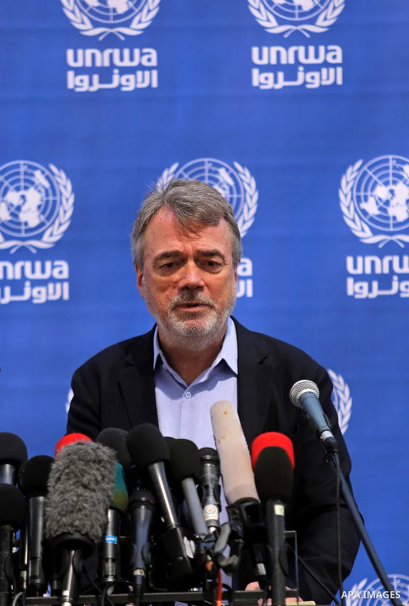 Director of UNRWA operations in Gaza Bo Shack, speaks during a press conference, in Gaza city, on May 17, 2017. Photo by Ashraf Amra