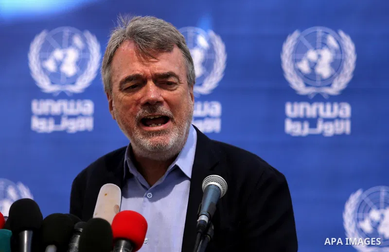 Director of UNRWA operations in Gaza Bo Shack, speaks during a press conference, in Gaza city, on May 17, 2017. Photo by Ashraf Amra