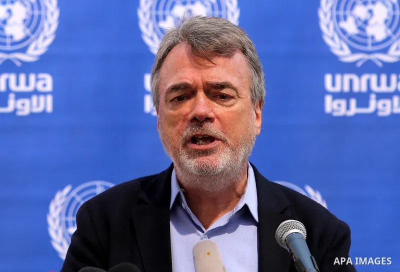 Director of UNRWA operations in Gaza Bo Shack, speaks during a press conference, in Gaza city, on May 17, 2017. Photo by Ashraf Amra