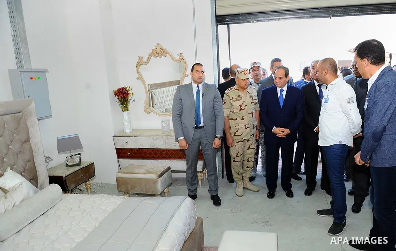 Egyptian President Abdel Fattah al-Sisi visits the Damietta Province, Egypt, on May 23, 2017. Photo by Egyptian President Office