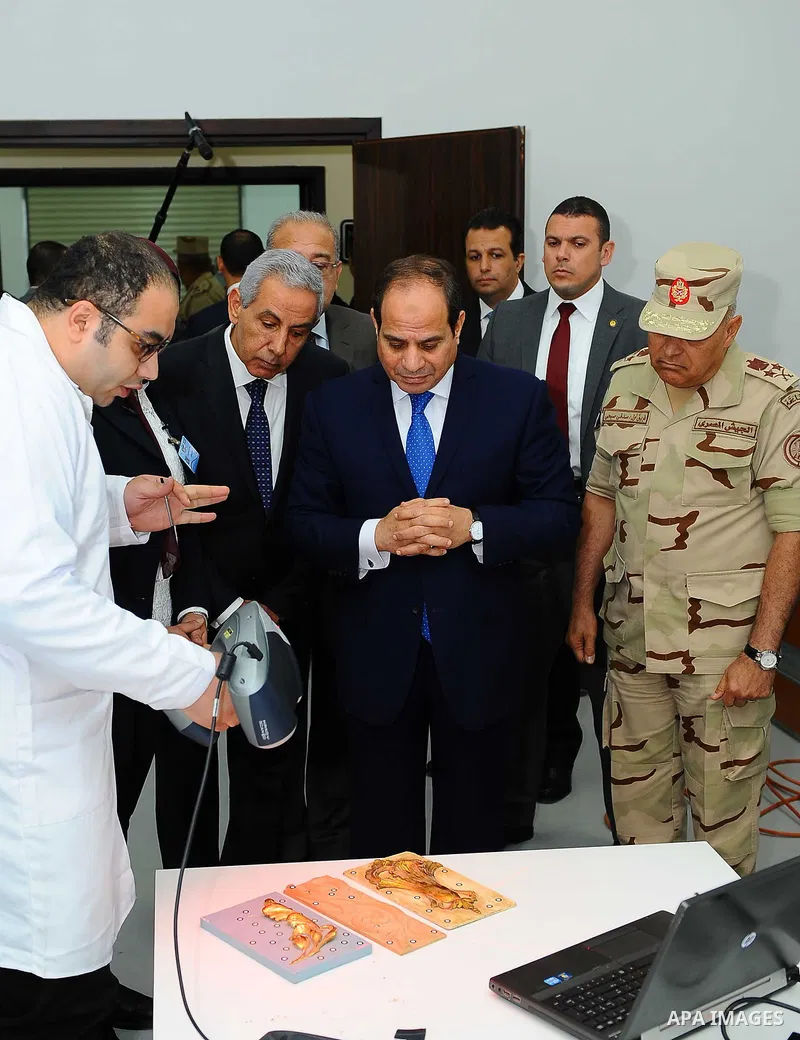 Egyptian President Abdel Fattah al-Sisi visits the Damietta Province, Egypt, on May 23, 2017. Photo by Egyptian President Office