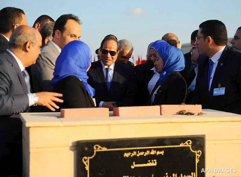Egyptian President Abdel Fattah al-Sisi visits the Damietta Province, Egypt, on May 23, 2017. Photo by Egyptian President Office