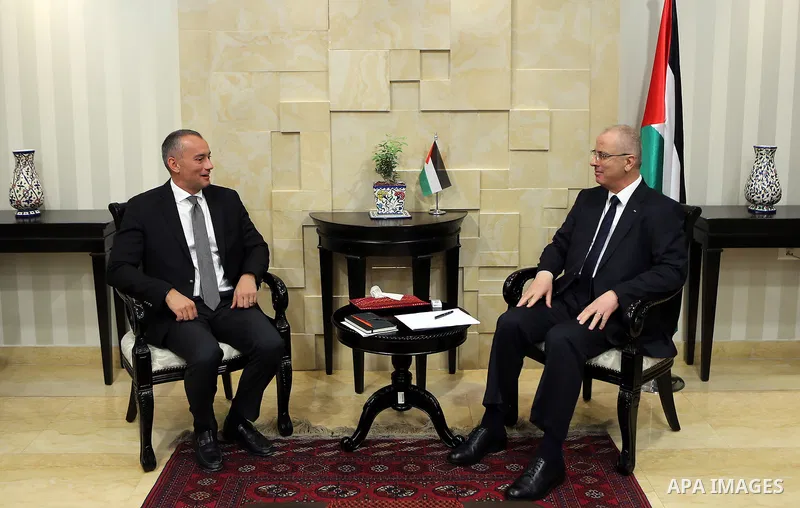Palestinian Prime Minister Rami Hamdallah meets with Nikolay Mladenov, United Nations Special Coordinator for the Middle East Peace Process, in the West Bank city of Ramallah on May 29, 2017. Photo by Prime Minister Offi...